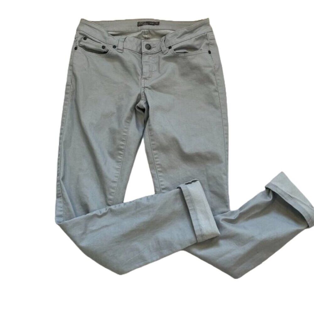 Prana Kara Skinny Stretch Low Rise Jeans Silver/Beige, Y2K, Retro, Size 4/27